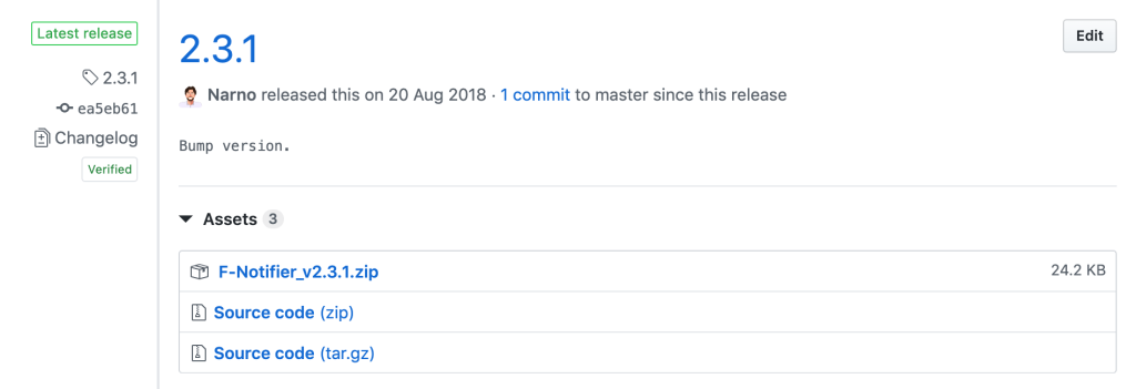 GitHub release